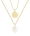 Brook & York 14k Gold Plated Lola Initial Layering Set In Gold-plated - M