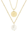 Brook & York 14k Gold Plated Lola Initial Layering Set In Gold-plated - C