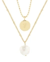 Brook & York 14k Gold Plated Lola Initial Layering Set In Gold-plated - E