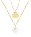 Brook & York 14k Gold Plated Lola Initial Layering Set In Gold-plated - D