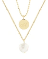 Brook & York 14k Gold Plated Lola Initial Layering Set In Gold-plated - A