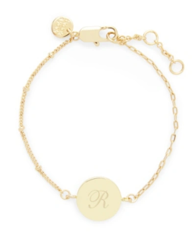 Brook & York 14k Gold Plated Paige Initial Bracelet In Gold-plated - R