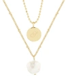 Brook & York 14k Gold Plated Lola Initial Layering Set In Gold-plated - S