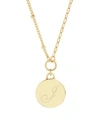 Brook & York 14k Gold Plated Paige Initial Pendant In Gold-plated - J