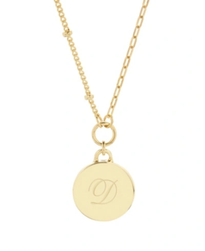 Brook & York 14k Gold Plated Paige Initial Pendant In Gold-plated - D
