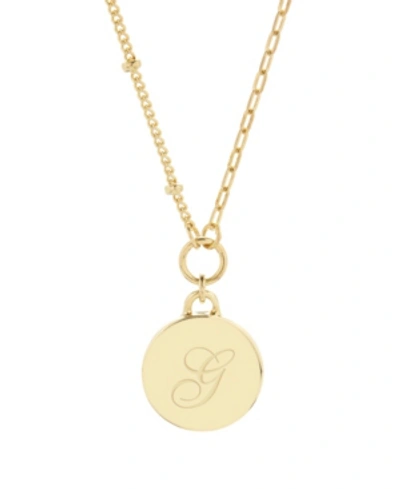 Brook & York 14k Gold Plated Paige Initial Pendant In Gold-plated - G