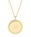 Brook & York 14k Gold Plated Charlie Initial Pendant In Gold-plated - S