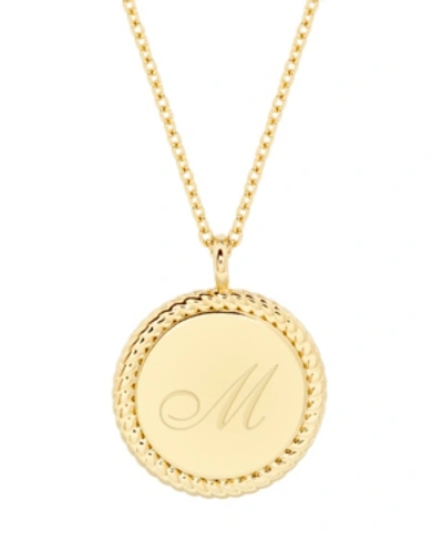 Brook & York 14k Gold Plated Charlie Initial Pendant In Gold-plated - M