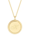 Brook & York 14k Gold Plated Charlie Initial Pendant In Gold-plated - K