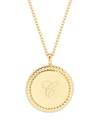 Brook & York 14k Gold Plated Charlie Initial Pendant In Gold-plated - C