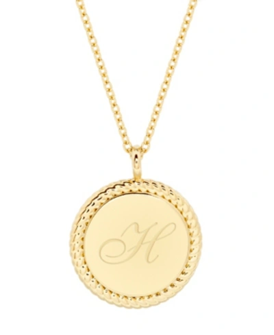 Brook & York 14k Gold Plated Charlie Initial Pendant In Gold-plated - H