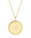 Brook & York 14k Gold Plated Charlie Initial Pendant In Gold-plated - B