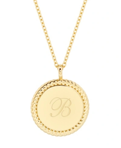 Brook & York 14k Gold Plated Charlie Initial Pendant In Gold-plated - B