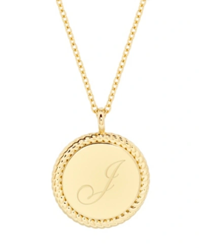 Brook & York 14k Gold Plated Charlie Initial Pendant In Gold-plated - J