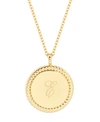 Brook & York 14k Gold Plated Charlie Initial Pendant In Gold-plated - E