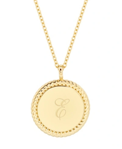 Brook & York 14k Gold Plated Charlie Initial Pendant In Gold-plated - E