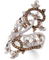 Le Vian Crazy Collection Diamond Fancy Scroll Floral Ring (1-1/6 Ct. T.w.) In 14k Rose, Yellow Or White Gold In White Gold
