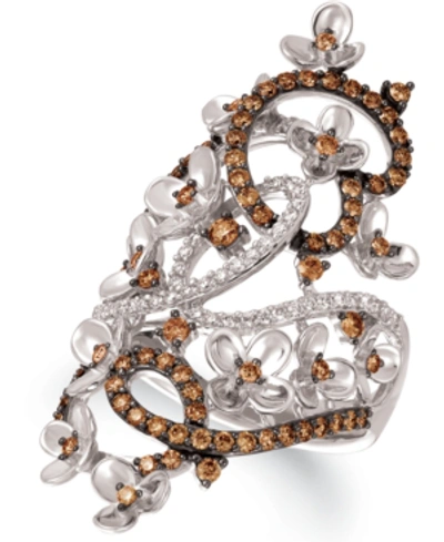 Le Vian Crazy Collection Diamond Fancy Scroll Floral Ring (1-1/6 Ct. T.w.) In 14k Rose, Yellow Or White Gold