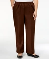 Alfred Dunner Plus Womens Office Wear Professional Casual Pants In Brown