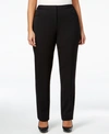 Alfani Plus & Petite Plus Size Curvy-fit Tummy Control Slimming Bootcut Pants, Created For Macy's In Black
