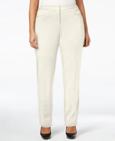 Alfani Plus & Petite Plus Size Modern Straight-leg Pants, Created For Macy's In Cloud