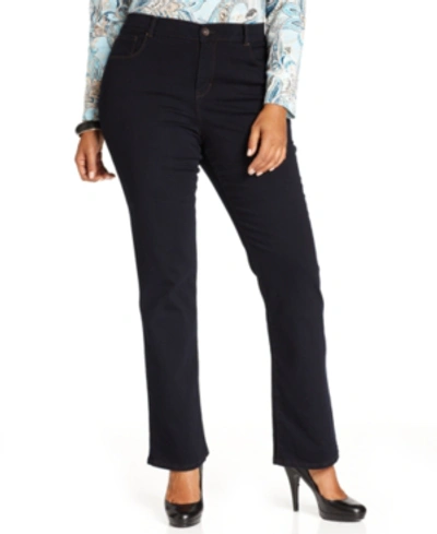 Style & Co Plus & Petite Plus Size Tummy-control Bootcut Jeans, Created For Macy's In Rinse