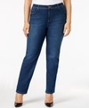 STYLE & CO PLUS & PETITE PLUS SIZE TUMMY CONTROL STRAIGHT-LEG JEANS, CREATED FOR MACY'S