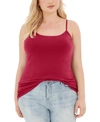Aveto Trendy Plus Size Halter Tank Top In Apricot Ice