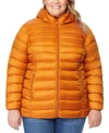 32 DEGREES PLUS SIZE PACKABLE DOWN HOODED PUFFER COAT, CREATED FOR MACY'S