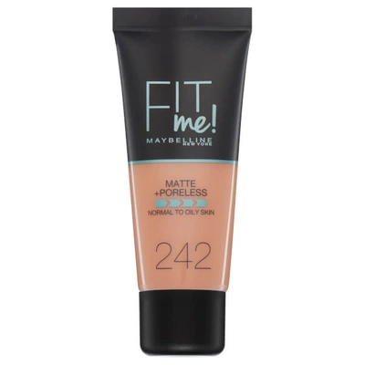 Maybelline Fit Me! Matte And Poreless Foundation 30ml (various Shades) In 242 Light Honey
