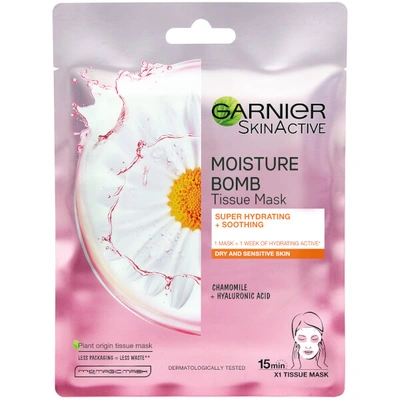 Garnier Moisture Bomb Camomile Hydrating Face Sheet Mask For Dry And Sensitive Skin 28g