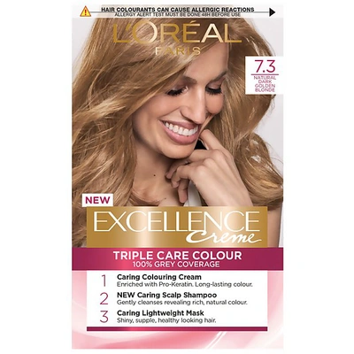 L'oréal Paris Excellence Crème Permanent Hair Dye (various Shades) - 7.3 Natural Dark Golden Blonde