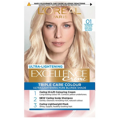 L'oréal Paris Excellence Crème Permanent Hair Dye (various Shades) - 01 Lightest Natural Blonde