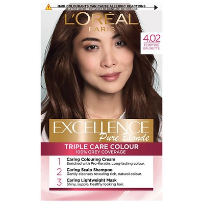 L'oréal Paris Excellence Crème Permanent Hair Dye (various Shades) - 4.02 Tempting Brunette
