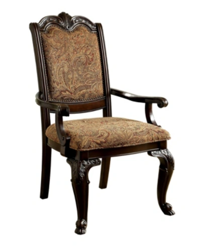 Furniture Of America Ramsaran Brown Cherry Armchair (set Of 2)