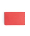 Emporium Leather Co Business Card Case In Red