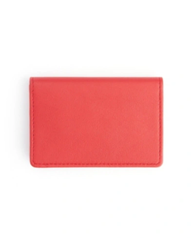 Emporium Leather Co Business Card Case In Red