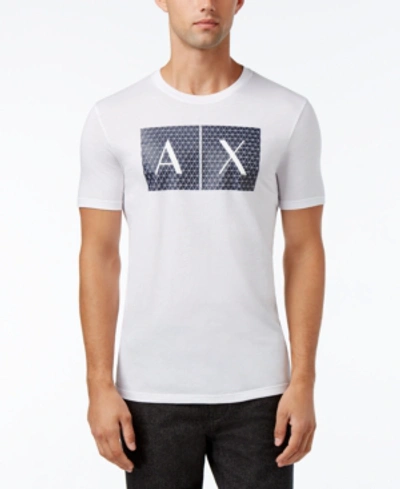Ax Armani Exchange Men's Foundation Triangulation T-shirt Archived In White