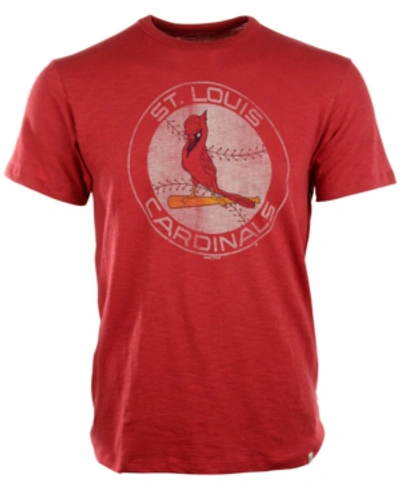 47 Brand Men's St. Louis Cardinals Scrum Logo T-shirt In Red