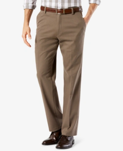 Dockers Men's Easy Straight Fit Khaki Stretch Pants In Dark Pebble