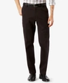 Dockers Men's Easy Classic Pleated Fit Khaki Stretch Pants In Black