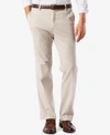 Dockers Mens' Signature Lux Cotton Straight Fit Stretch Khaki Pants In Cloud
