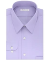 Van Heusen Men's Big & Tall Classic/regular Fit Wrinkle Free Poplin Solid Dress Shirt In Lavender