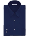Van Heusen Men's Big & Tall Classic/regular Fit Wrinkle Free Poplin Solid Dress Shirt In Persian Blue