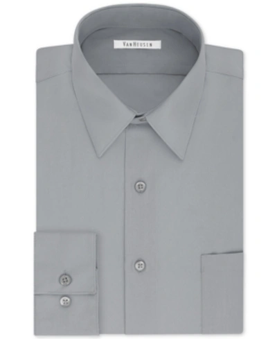 VAN HEUSEN MEN'S BIG & TALL CLASSIC/REGULAR FIT WRINKLE FREE POPLIN SOLID DRESS SHIRT