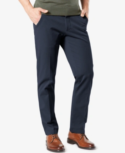 Dockers Men's Workday Smart 360 Flex Straight Fit Khaki Stretch Pants In Blue