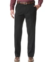 Dockers Men's Easy Classic Pleated Fit Khaki Stretch Pants In Black Metal