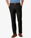 Haggar Men's Cool 18 Pro Stretch Straight Fit Flat Front Dress Pants In Black