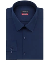 Van Heusen Men's Classic-fit Wrinkle Free Flex Collar Stretch Solid Dress Shirt In Night Blue