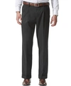 DOCKERS MEN'S COMFORT RELAXED PLEATED CUFFED FIT KHAKI STRETCH PANTS